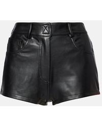 Norma Kamali - High-Rise Shorts Aus Lederimitat - Lyst