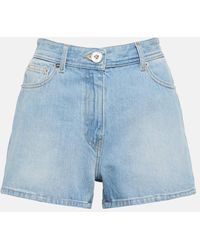 Versace - Shorts en denim estampados - Lyst