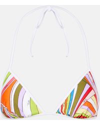 Emilio Pucci - Printed Triangle Bikini Top - Lyst