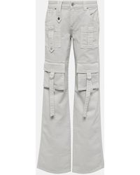Blumarine - Low-Rise Denim Cargo Pants - Lyst
