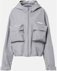 Miu Miu - Jacke Aus Canvas - Lyst