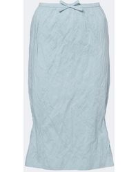 ShuShu/Tong - Bow-Detail Cotton-Blend Midi Skirt - Lyst