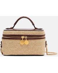 Stella McCartney - Falabella Mini Raffia Tote Bag - Lyst