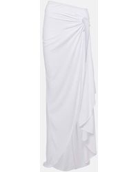 Christopher Esber - Falda Midi Crescent Asimetrica Drapeada - Lyst