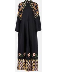 La DoubleJ - Bedrucktes Maxikleid Magnifico Aus Seiden-Twill - Lyst