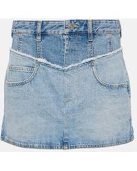 Isabel Marant - High-Rise Denim Miniskirt - Lyst