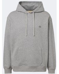 Valentino - Vlogo Cotton Jersey Hoodie - Lyst