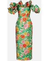 ALÉMAIS - Printed Off-Shoulder Maxi Dress - Lyst