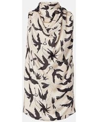 Altuzarra - Sleary Draped Printed Silk Top - Lyst