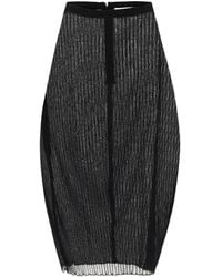 Jil Sander High-rise Midi Skirt - Black