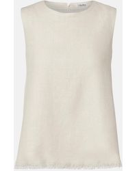 Max Mara - Manika Linen And Cotton Top - Lyst