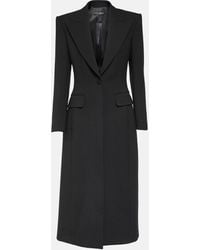 Dolce & Gabbana - Long manteau droit en cady de laine - Lyst