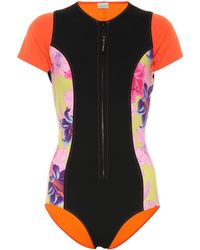 Etro Bañador floral con cremallera - Multicolor