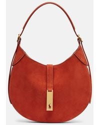 Polo Ralph Lauren - Polo Id Medium Suede Tote Bag - Lyst