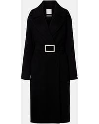 Sportmax - Belted Virgin Wool Wrap Coat - Lyst