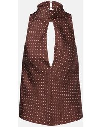 Posse - Phoebe Polka-Dot Halterneck Top - Lyst
