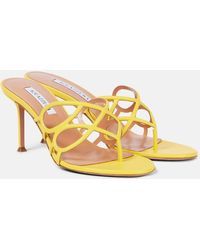 Aquazzura - Sandalen Infinito 75 Aus Leder - Lyst