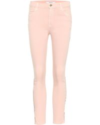 J Brand High-Rise Skinny Jeans Alana - Pink