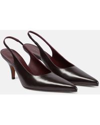 The Row - Sling Point Leather Pumps - Lyst