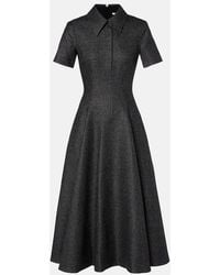 Emilia Wickstead - Jody Houndstooth Wool-Blend Midi Dress - Lyst