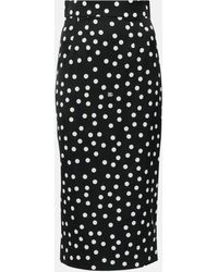 Dolce & Gabbana - Capri Polka-dot Silk-blend Pencil Skirt - Lyst