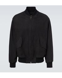 A.PRESSE - Suede Blouson Jacket - Lyst