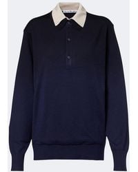 Acne Studios - Silk, Wool, And Cashmere Polo Sweater - Lyst