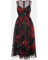 Dolce & Gabbana - Floral Silk Cocktail Dress - Lyst