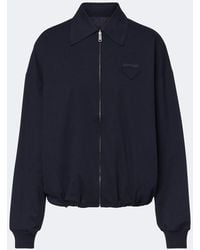 Prada - Reversible Re-Nylon And Jersey Blouson Jacket - Lyst