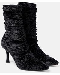 Jimmy Choo - Stiefeletten Lotta 85 Aus Samt - Lyst