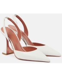 AMINA MUADDI - Holli 95 Leather Slingback Pumps - Lyst