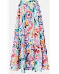 Etro - Jupe Longue Imprimee En Coton - Lyst
