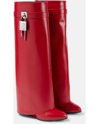 Givenchy - Bottes Shark Lock coupe ample en cuir - Lyst