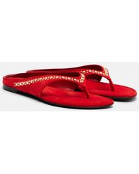 Herbert Levine - Sunkissed Studded Suede Thong Sandals - Lyst