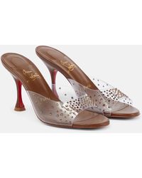 Christian Louboutin - Nudes Degramule Embellished Mules - Lyst