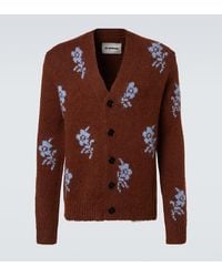 Jil Sander - Cardigan En Mezcla De Alpaca Y Lana En Intarsia - Lyst