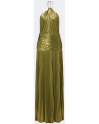 retroféte - Thalia Plisse Halterneck Gown - Lyst