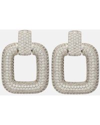Self-Portrait - Crystal-Embellished Drop Earrings - Lyst