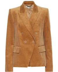 Stella McCartney Blazer in suede - Marrone
