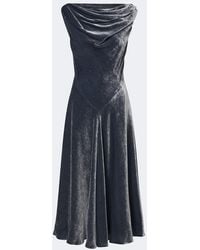 Altuzarra - Drina Draped Velvet Midi Dress - Lyst