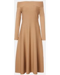 Ralph Lauren - Abrillong Cashmere-Blend Midi Dress - Lyst