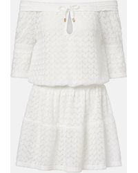 Melissa Odabash - Flo Crochet Cotton And Linen Minidress - Lyst