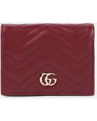 Gucci - Gg Marmont Leather Card Case - Lyst