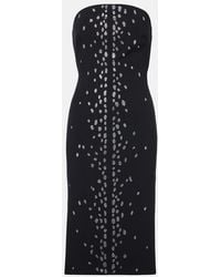 David Koma - Rhinestone-Embellished Midi Dress - Lyst