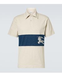 Burberry - Ekd Cotton Polo Shirt - Lyst