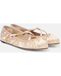 Dolce & Gabbana - Logo Satin Flat - Lyst