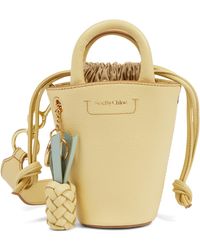 See By Chloé Cecilya Mini Leather Bucket Bag - Yellow