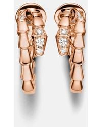 BVLGARI - Ohrringe Serpenti Viper Aus 18Kt Rosegold Mit Diamanten - Lyst