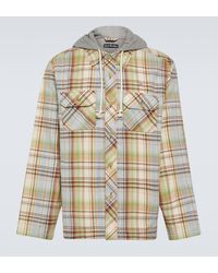 Acne Studios - Checked Cotton Canvas Overshirt - Lyst