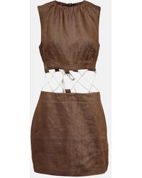 Sir. The Label - Cut-out Linen Minidress - Lyst